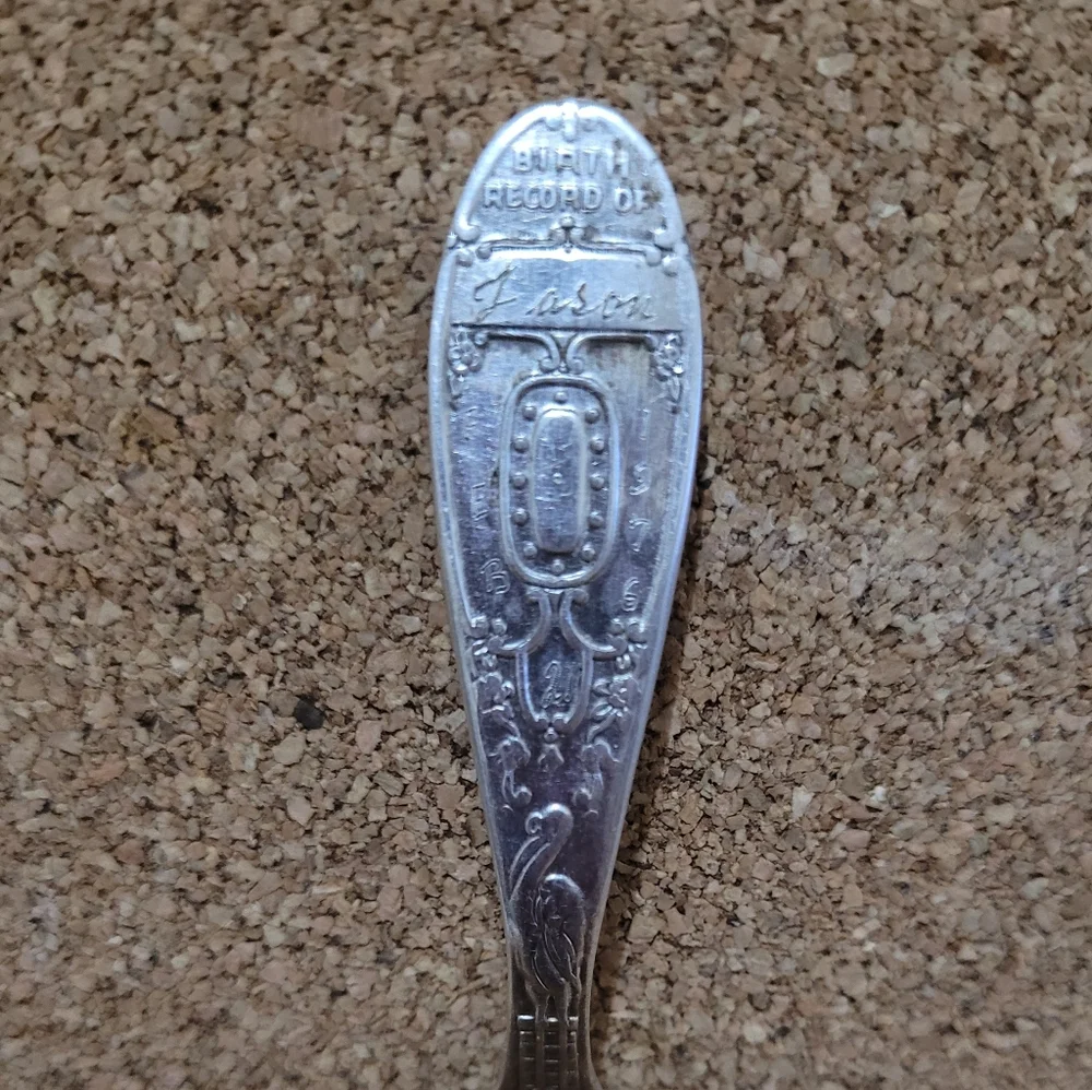 Vintage William Rogers Birth Record Spoon • Jason Feb 21, 1976
